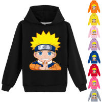 NARUTO 65% Cotton + โพลีเอสเตอร์35% เส้นใยเกาหลีเสื้อผ้าเด็กฤดูใบไม้ผลิและฤดูใบไม้ร่วงฤดูใบไม้ร่วงแขนยาวเสื้อฮู้ดอนิเมะเด็กหญิงเด็กชายเด็ก9สี0000