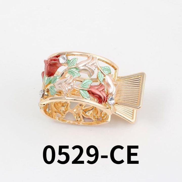 new-lacquer-hollow-rose-hair-clip-simple-hairstyle-fixer-fashion-korean-style-hair-accessories