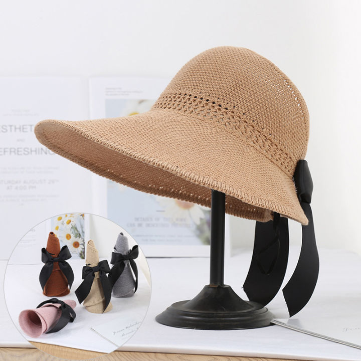 hot-2022-new-fashion-lady-summer-foldable-wide-brim-straw-hats-sun-visors-for-women-bow-beach-hat-uv-protection