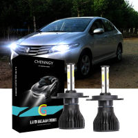 มาใหม่ล่าสุดสำหรับ Honda City TMO ( 5th Gen ) 2008 2009 2010 2011 2012 2013-H4ไฟฉายคาดศีรษะ LED ไฟหน้าหลอดไฟสูง/ต่ำ2PCS หลอดไฟหน้าอุปกรณ์เสริม