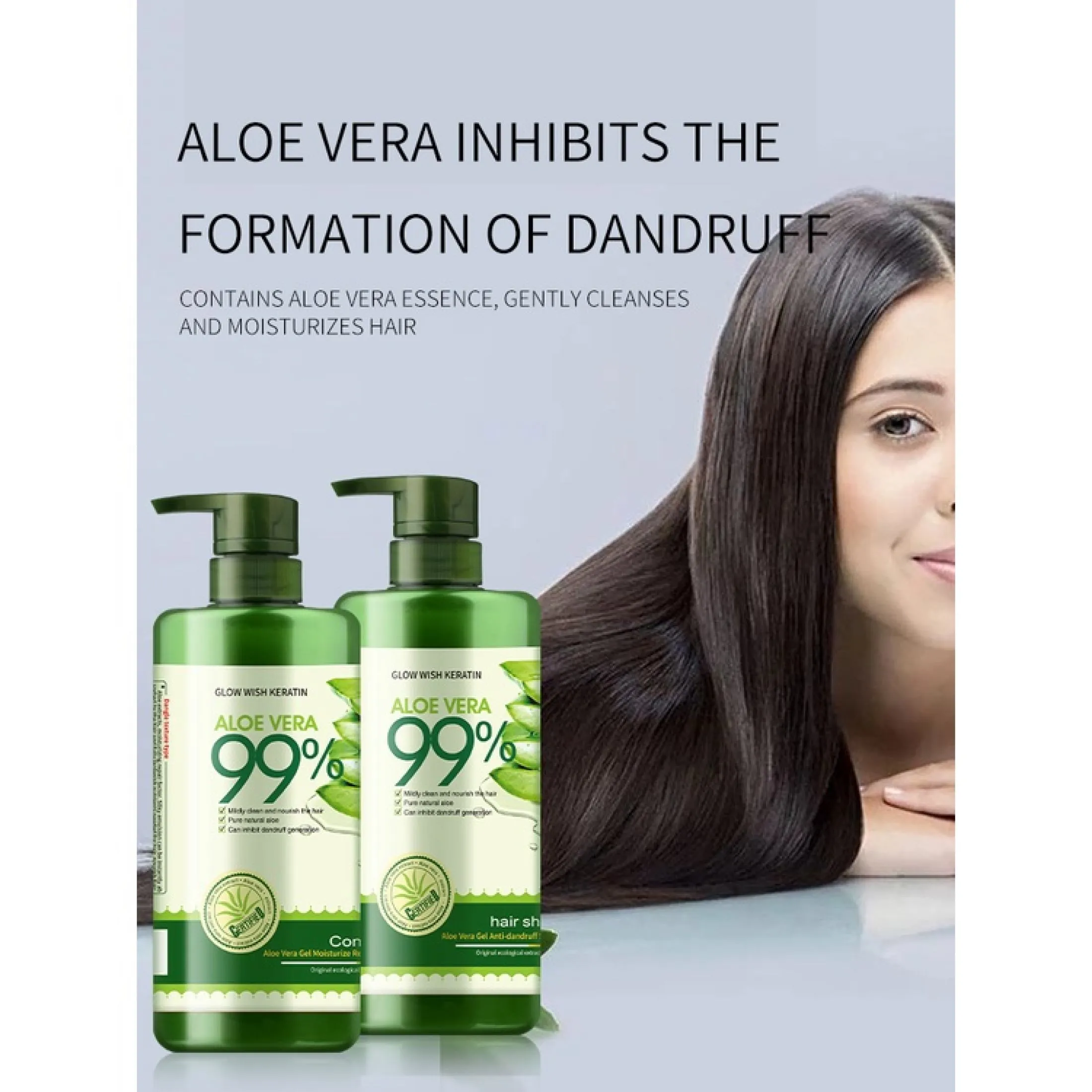 aloe vera shampoo and conditioner Original 100% Aloe Vera Anti-Dandruff  Shampoo 800ml and Aloe Vera Nourishing Conditioner 800ml to Help Hair Growth  and Prevent Hair Loss (FDA Approved) conditioner for hair aloe