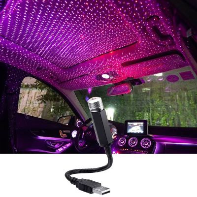 ❈ Mini LED Car Roof Star Night Light Projector Atmosphere Galaxy Lamp USB Decorative Adjustable for Auto Roof Room Ceiling Decor