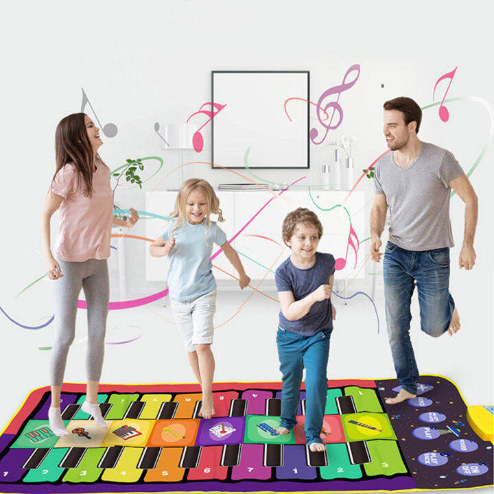 educational-double-row-key-piano-music-mat-8-instrument-kid-baby-play-car-rug-interactive-hand-foot-coordination-dance-padtoy