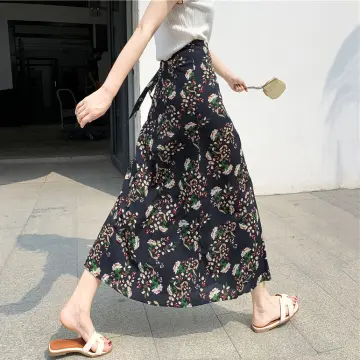 Korean floral maxi outlet skirt