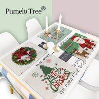 【CW】 42x32CM Pattern Table Claus Napkin Wedding Placemat Dining PlaceMats