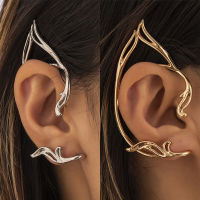 หูแมว Hollow Ear Clips ต่างหู Simple Cool Elf Ear Outline Ear Cuff Alloy No Piercing Ear Clip All-Match Ear แขวนเครื่องประดับ