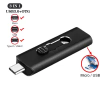 USB แฟลชไดร์ฟขนาด256GB 32GB 64GB USB 3.1 GB ชนิด C ไดร์ฟปากกาความเร็วสูง Pendrives Type C พอร์ต USB PORT MICRO USB สำหรับโทรศัพท์