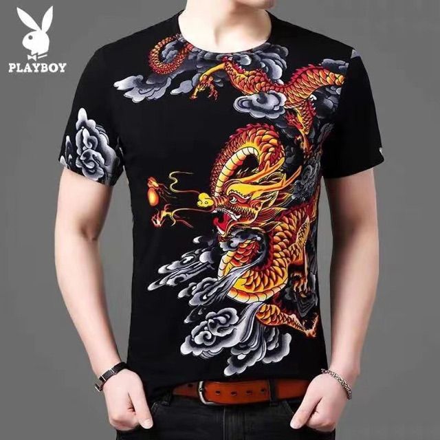 New JandJ MENS DRAGON DESIGN TSHIRT COTTON T-SHIRT FOR MENS | Lazada PH