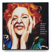 Vivienne Westwood วิเวียน เวสต์วูด นักออกแบบ ดีไซเนอร์​ แฟชั่น รูปภาพ​ติด​ผนัง​ pop art​ พร้อมกรอบและที่แขวน กรอบรูป​​ รูปภาพ​ ของแต่งบ้าน