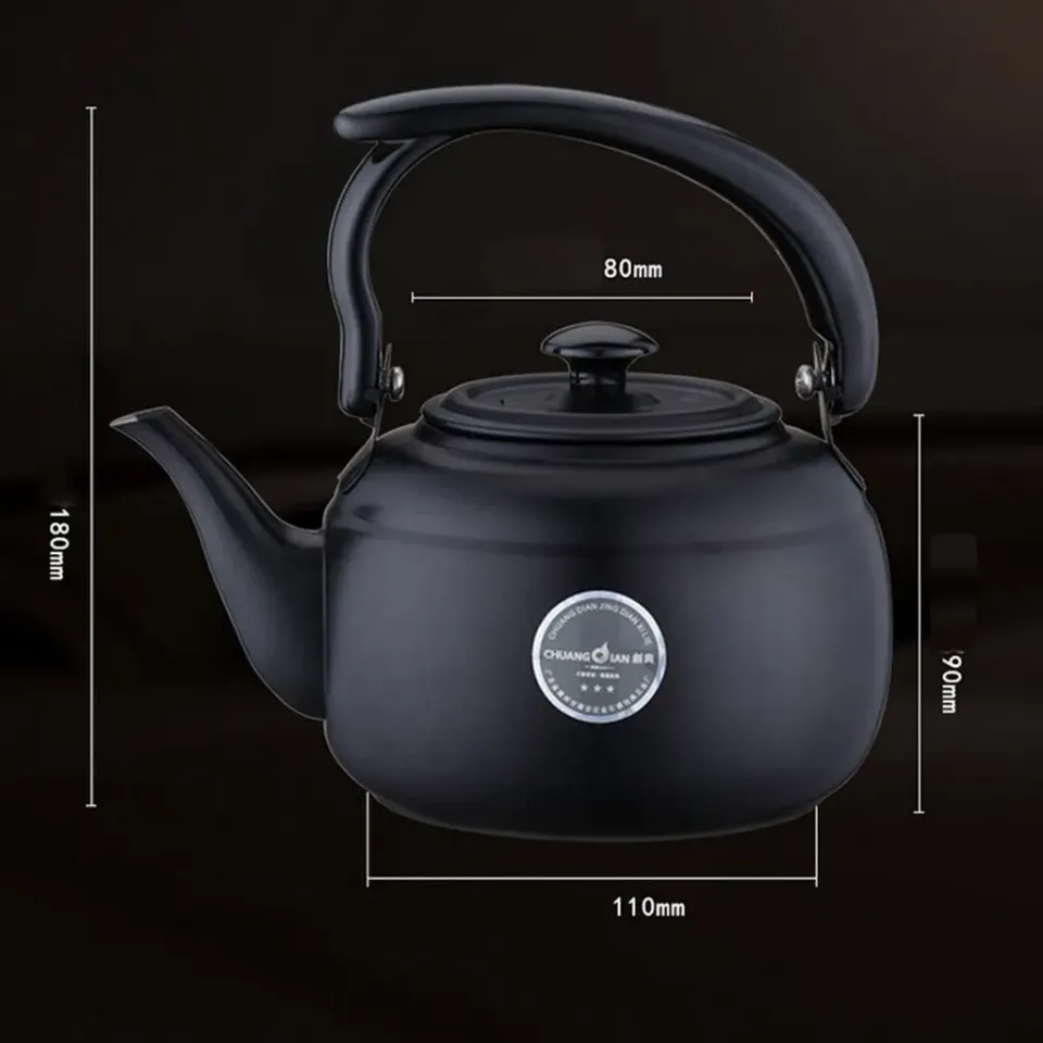 1L /1.5L/2L Teapot Stainless Steel Coffee Tea Kettle With Infuser Filter  black Oolong Tea