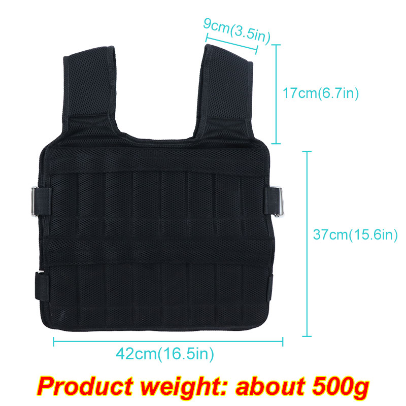 30KG Loading Weight Vest Boxing Weight Training Workout Fitness Gym Equipment L 