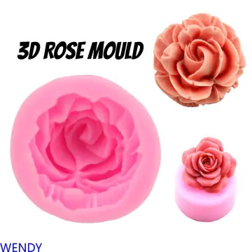 1pc Rose Design Candy Mold Rose Mold Silicone Jelly Soap 3D Fondant Molds  for Cupcake Candy Chocolate Decoration Cupcake Molds for Baking