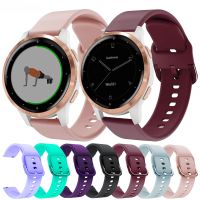 【CW】 18mm Bands for Garmin Vivoactive 4S 40mm / Venu 2S Quick Release Soft Silicone Replacement Band Vivomove 3S