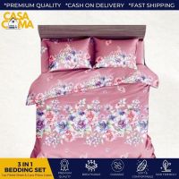 [A Boutique] Cama ลายดอก3in 1ชุดเครื่องนอน (ปลอกหมอน2ใบ1ผ้าปูเตียงแบบพอดี) NQ44เดี่ยว/คู่/ควีน/คิงไซส์