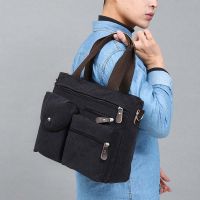 Canvas bag for mens handbags fashion leisure shoulder inclined shoulder bag joker tide carrying a briefcase new mens bags