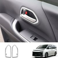 1Pair Car Chrome Inner Door Handle Frame Trims for Toyota Noah Voxy 90 Series 2022 Decoration Interior Handle Cover RHD