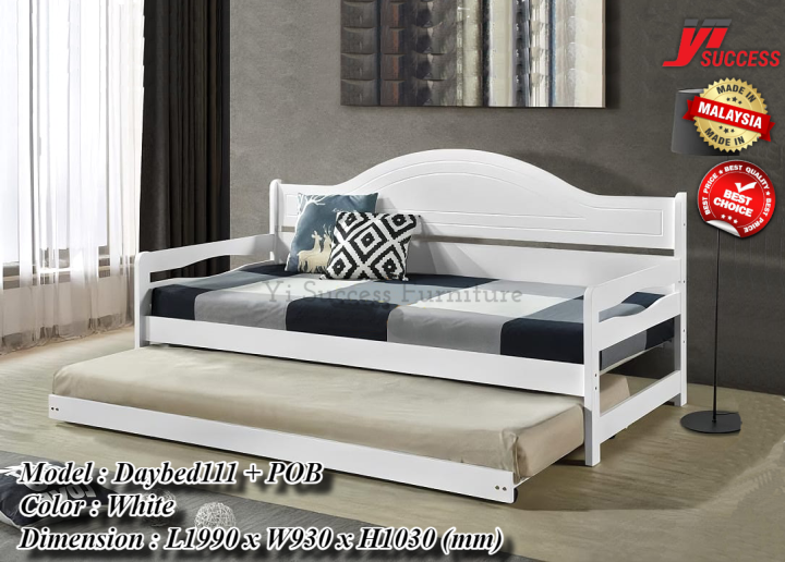 Yi Success Jordan Solid Wood Daybed / Single Solid Rubber Wood Daybed