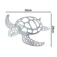 Metal Sea Turtle Ornament Beach Theme Decor Wall Art Decorations Wall Hanging For Indoor Livingroom Decor