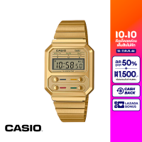 CASIO นาฬิกาข้อมือ CASIO รุ่น A100WEG-9ADF วัสดุสเตนเลสสตีล สีทอง