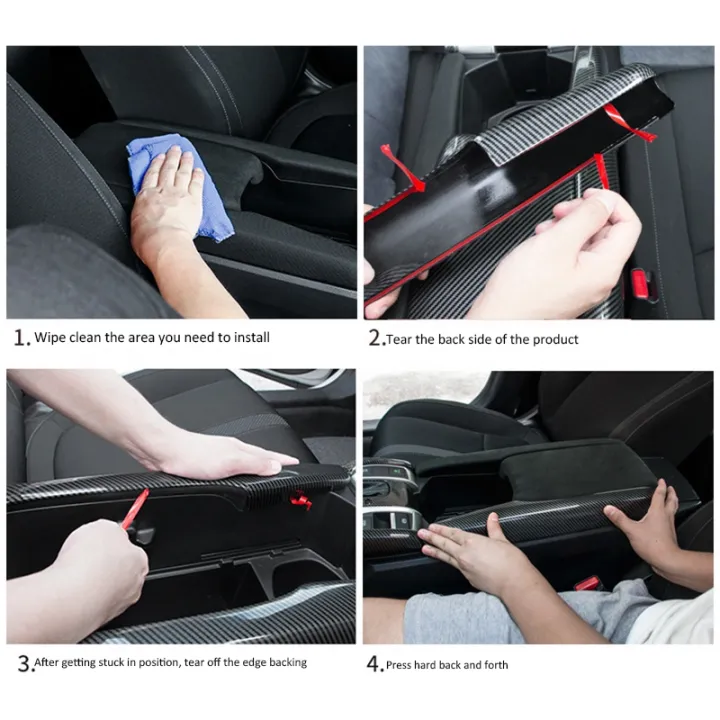 armrest-box-protective-covers-carbon-fiber-car-central-armrest-decorative-modification-for-honda-civic-10th-2016-2017-2018-2019