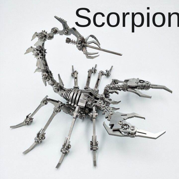 ของเล่น-diy-แขกเหล็กมหัศจรรย์3d-ปริศนาโลหะมังกรฟ้าสิบสองราศี-scorpion-king