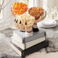 Witch Hands Snack Bowl Stand Halloween Decor Creative 3 Dish Candy Holder Resin Basket Biscuit Dessert Storage Home Party Decor