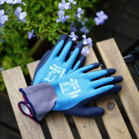 2 Pairs Garden Yard Outdoor Work Waterproof Working Gloves for Women &amp; Men Latex Coated Work Gloves Breathable DIY Gloves