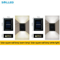 Outdoor Solar Wall Lights With Solar Panels LED Wall Sconces For Garden Balcony Yard Street Decor