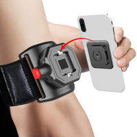 Quick Release Sport Armband สายรัดข้อมือที่วางโทรศัพท์มือถือที่ถอดออกได้กลางแจ้งวิ่งขี่จักรยานยิม Arm Band ที่วางโทรศัพท์มือถือ-Naoei