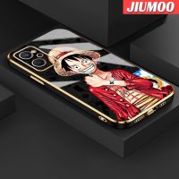 JIUMOO เคสปลอกสำหรับ Realme 9i Realme 9i 5G Realme 10 5G เคสแฟชั่นลายขอบสี่เหลี่ยมเคลือบดีไซน์ใหม่ลูฟฟี่ปลอกซิลิโคนฝาหลังเต็มรูปแบบเคสป้องกันกล้องกันกระแทก