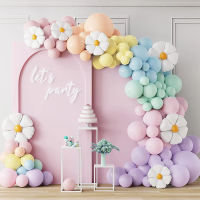 141Pcs Macaron Candy Colored Balloons Set Garland Arch Kit Daisy Foil Balloon Girl Birthday Party Wedding Decoration Baby Shower