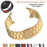 ❀ ไม่มีช่องว่างสายโลหะสแตนเลสแบบคลาสสิกสำหรับ Google Pixel Solid Watch Band สำหรับ Pixel Watch Bracelet Replacement Watchbands