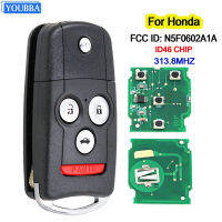 YOUBBA 4ปุ่มกุญแจรีโมท Fob 313.8เมกะเฮิร์ตซ์ PCF7936ชิปสำหรับ Acura MDX RDX FCC ID: N5F0602A1A 35111-STX-316 2008-2011 2012