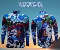 เสื้อตกปลา JK Thailand เสื้อกันยูวี ลาย SEADEVIL ป้องกันรังสี UV 80% แห้งเร็ว