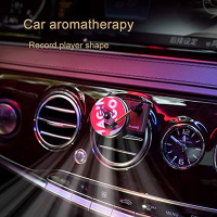 【cw】Turntable Phonograph Car Fragrance Diffuser Car Air Freshener Auto Perfumes Clip With 36Pcs Replace Aromatpy Sheet ！