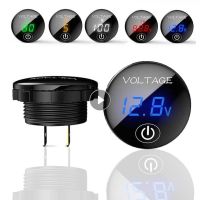 5V-48V Digital Voltage Round Motorboat Motorcycle Voltmeter Tester Car Boat 5-48V