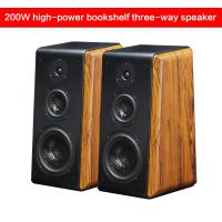 200W 8-inch Three-way HiFi Speaker Home Theater Fever Passive Bookshelf Floor-to-ceiling Audio High-fidelity Monitor Amplifier