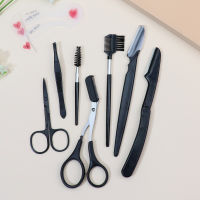 10pcs Black Eyebrow Trimming Set Eyebrow Shaping Tools Kit Brow s Tweezers Set