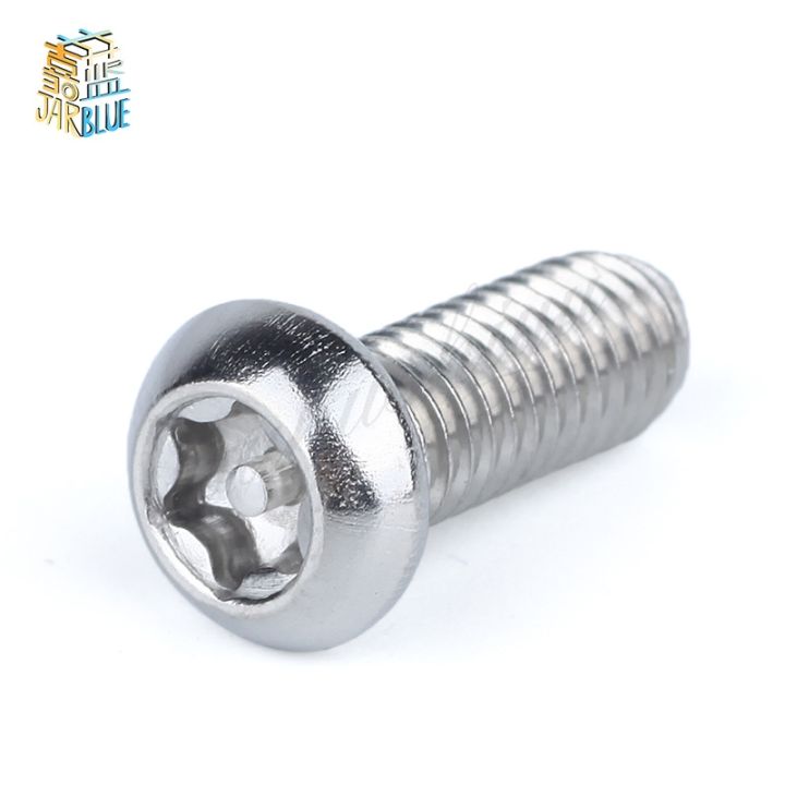 jie-yuan-2-20pcs-ความปลอดภัยสกรู-m3-m4-m5-m6-m8-a2สแตนเลส-torx-หัวปุ่ม-tamper-proof-security-สกรูสกรู