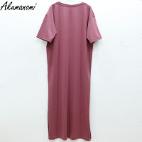 Plus Size Maxi Long Cotton Tshirt Dresses For Women Summer Ladies Casual 4xl 5xl 6xl 7xl 8xl 9xl 10xl Harajuku Boho Dress