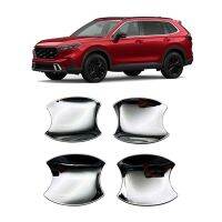 Car Chrome Silver External Door Handle Bowl Cover ABS Accessories Kits Cup Cavity Trim Insert Catch Molding for Honda CR-V CRV 2022 2023