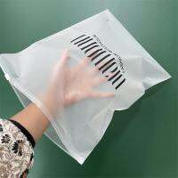 Recyclable Zipper Clothes Packaging Frosted Plastic Bags Resealable Ziplock Bag with Your Logo Food Storage Dispensers