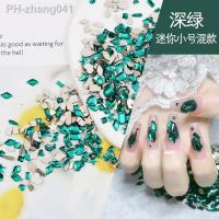 Mini Glass Emerald Flat Back Nail Art Rhinestone Apply To DIY Manicure Diamonds Accessories Crystal 16 Shape