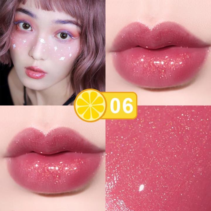 10-color Mini Mermaid Ji Shiny Lipstick Long Lasting Velvet Non-stick Cup Moisturizing Lip Glaze Orange Tomato Lip Stain