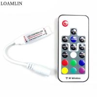 17-Key Mini RF Wireless LED Dimming Remote Control For 5050/3528/5730/5630/3014 RGB Color Strips LED Strip Lighting