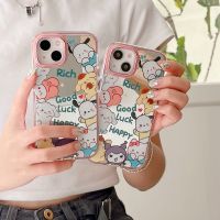 เคสลายการ์ตูน Sanrio Cinnamoroll My Melody Hello Kitty Kuromi Pochacco เคสโทรศัพท์สำหรับ iPhone 14 Pro Max แข็งกันแรงกระแทกข้างหลังโทรศัพท์เคสสำหรับ iPhone 13 Pro Max เคสโทรศัพท์เคสสำหรับ Apple 12 11เคสห่อหุ้ม