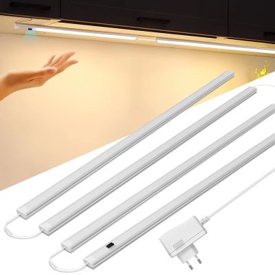 【CC】 Led Under Cabinet Lights Hand Sweep Sensor Lamp Cocina Bedroom Night Wardrobe Bed Lamps Luminaria Lighting