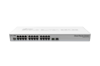 CRS326-24G-2S+RM 24 Gigabit port switch with 2 x SFP+ cages in 1U rackmount case, Dual boot (RouterOS or SwitchOS)