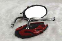 กระจกมองข้างลายไฟสีเเดง FIRE PATTERN REAR MIRROR RED