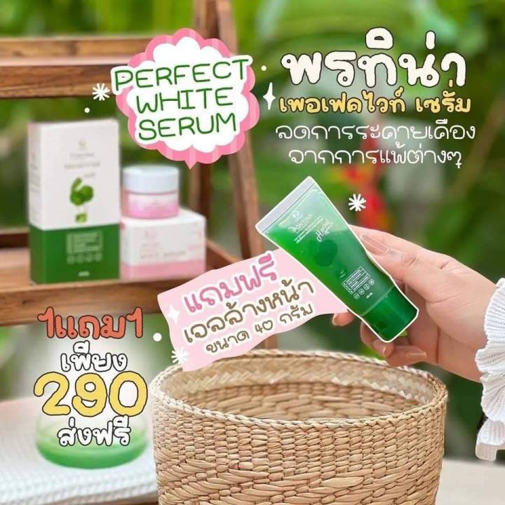 คลีนซิ่งเจลพรทิน่า-เจลล้างหน้าใบบัวบก-แถมฟรี-เพคเฟคไวท์